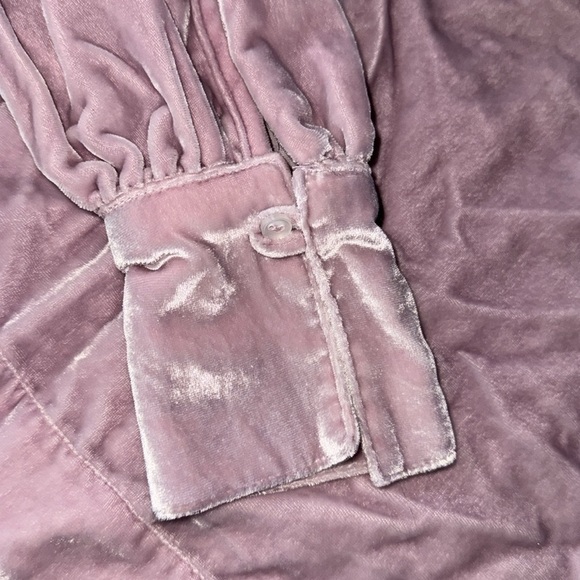 Free people Velvet Top shirt off the shoulder cropped soft crushed NEW XS - Picture 4 of 7